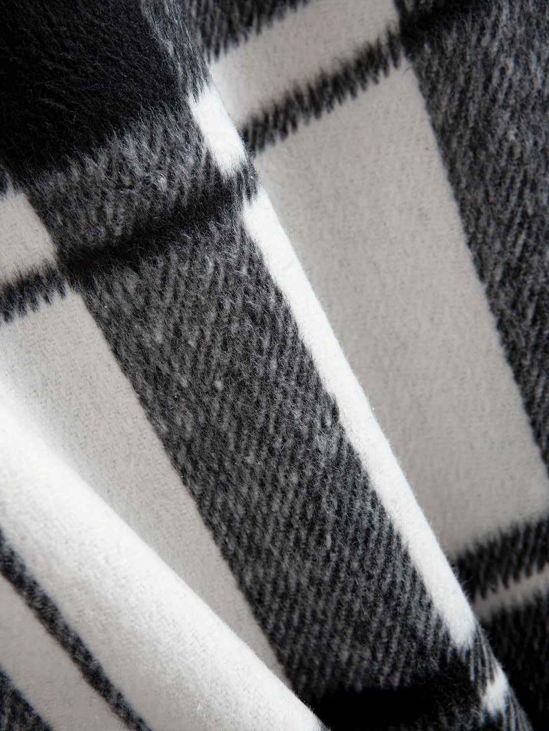 Ledig rutig jacka för män med knäppning framtill