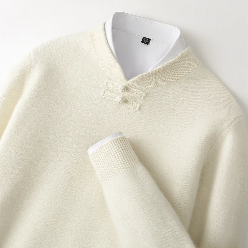 Men's Wool Pullover with Toggle Closure
