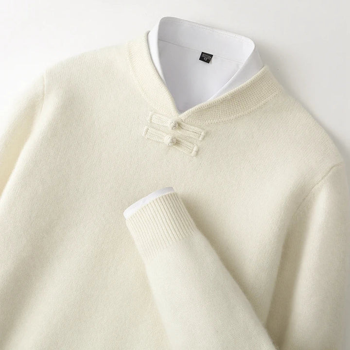 Men's Wool Pullover with Toggle Closure