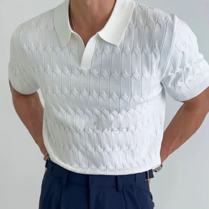 Stylish and Durable Knit Polo Shirt for Summer - Men's Apparel-The Yellow Prime