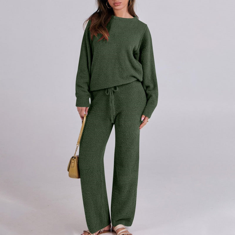 Men's Comfortable Lounge Set with Sweater and Pants