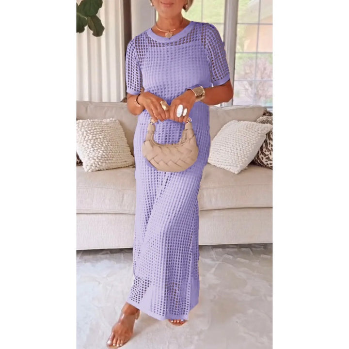 Bethany | Women's Cut-Out Long Maxi Dress with Free Inner Dress-The Yellow Prime