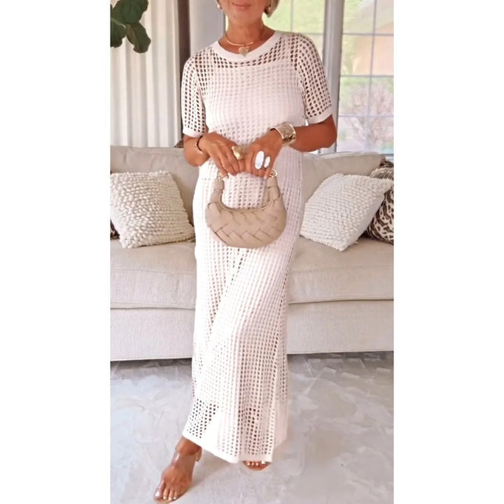 Bethany | Women's Cut-Out Long Maxi Dress with Free Inner Dress-The Yellow Prime
