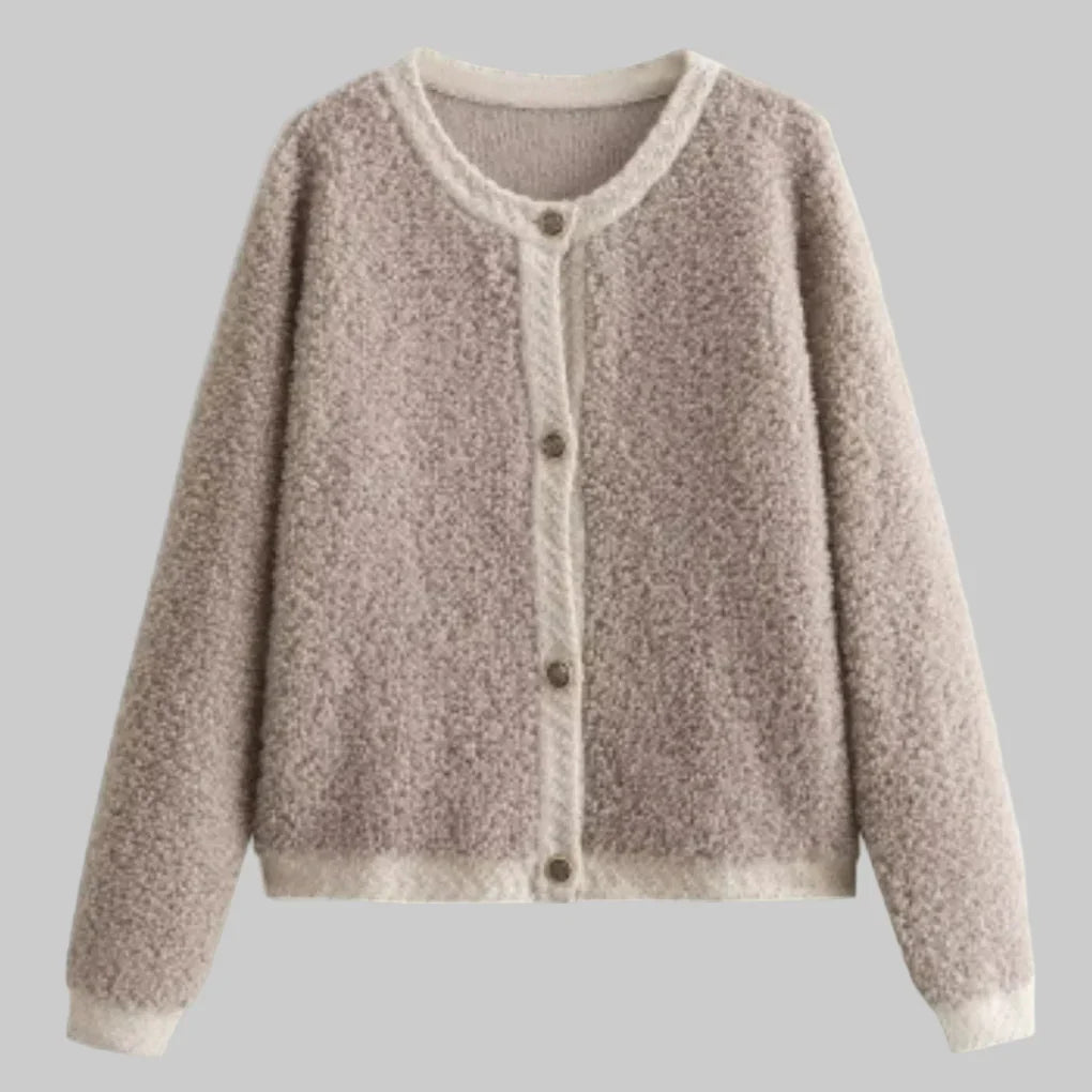 Women's Soft Textured Button Cardigan for Stylish Layering