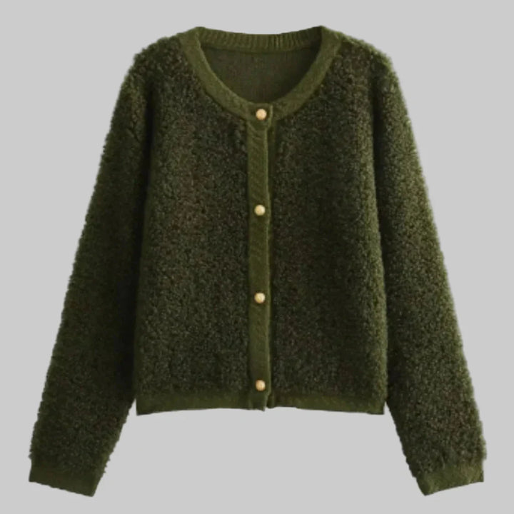 Women's Soft Textured Button Cardigan for Stylish Layering