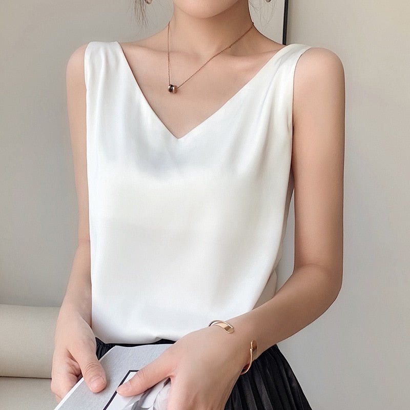 Women's Soft Silk Tank Top for Ultimate Comfort-The Yellow Prime
