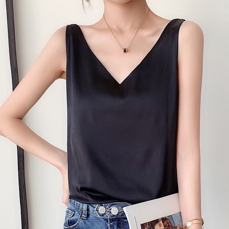 Women's Soft Silk Tank Top for Ultimate Comfort-The Yellow Prime