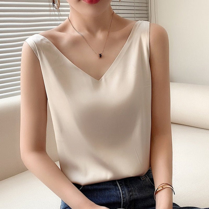 Women's Soft Silk Tank Top for Ultimate Comfort-The Yellow Prime