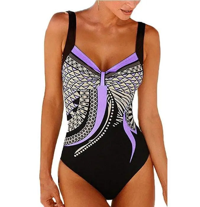 Women's Floral Printed Swimsuit-The Yellow Prime