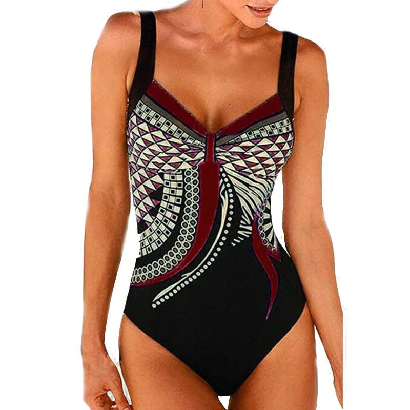 Women's Floral Printed Swimsuit-The Yellow Prime