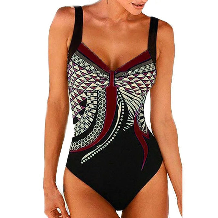 Women's Floral Printed Swimsuit-The Yellow Prime