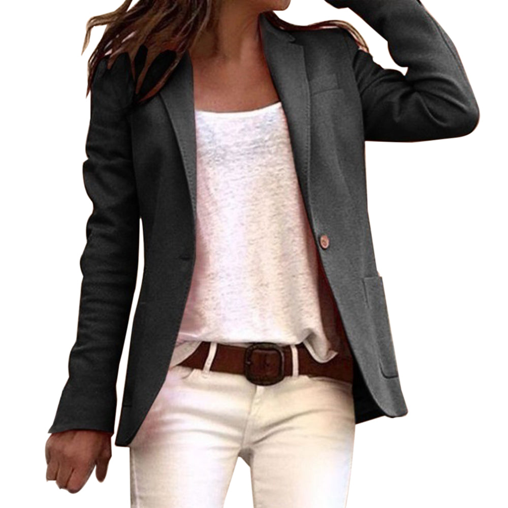 Women's Elegant Long-Sleeve Blazer-The Yellow Prime