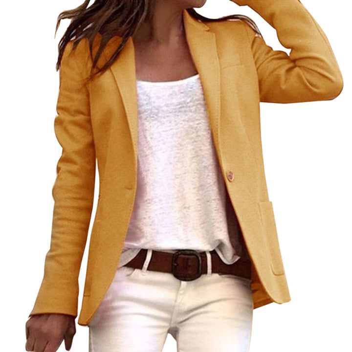 Women's Elegant Long-Sleeve Blazer-The Yellow Prime