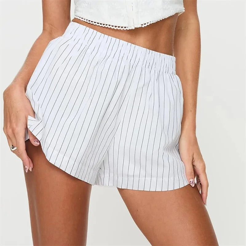 Mila | Women's Elegant and Comfortable Striped Boxers-The Yellow Prime