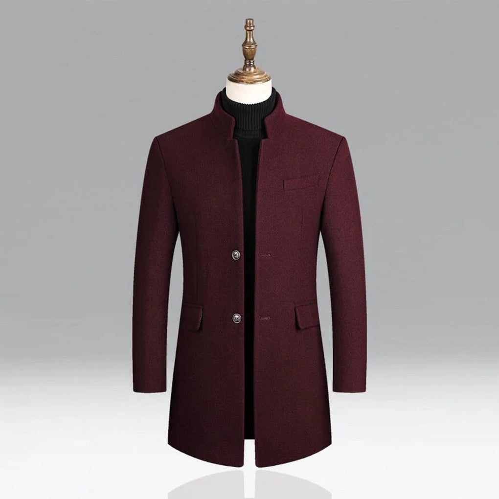 Men's Elegant Classic Coat - Timeless Formal Layer for Every Occasion