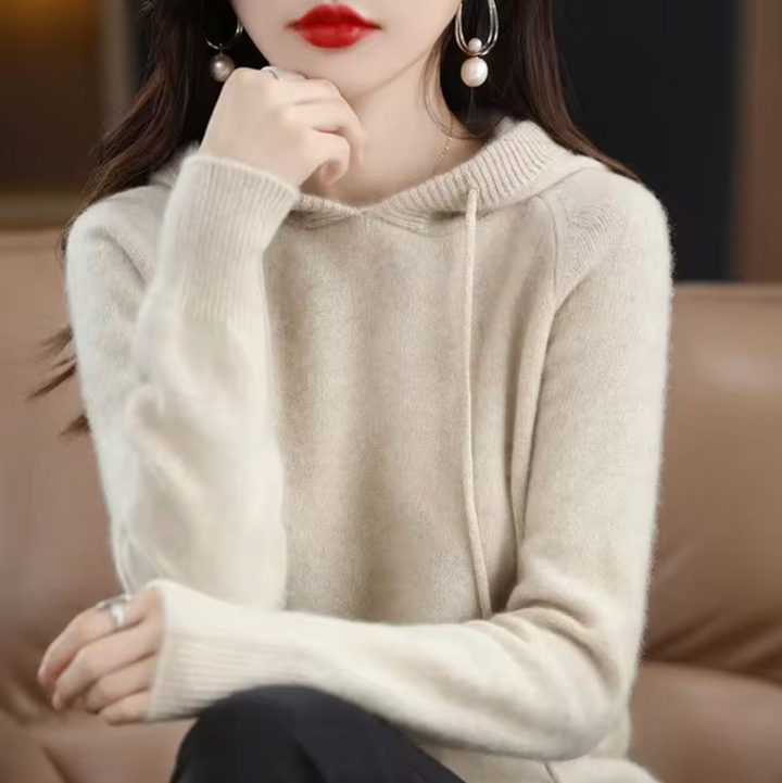 Women's Warm Cozy Knit Hoodie - Soft, Relaxed Fit-The Yellow Prime