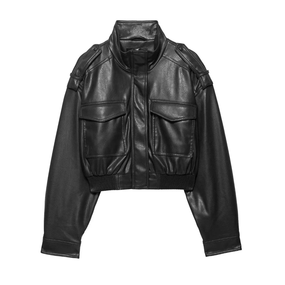 Women's Zip Up Biker Jacket for Stylish Everyday Wear