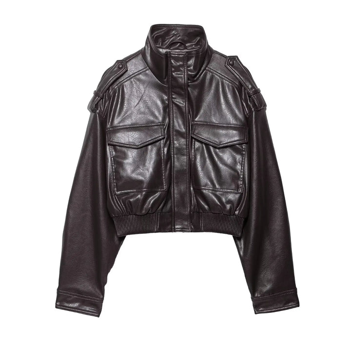Women's Zip Up Biker Jacket for Stylish Everyday Wear