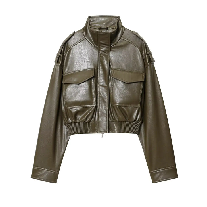 Women's Zip Up Biker Jacket for Stylish Everyday Wear